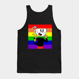 Triple Gay Cuphead Meme Tank Top